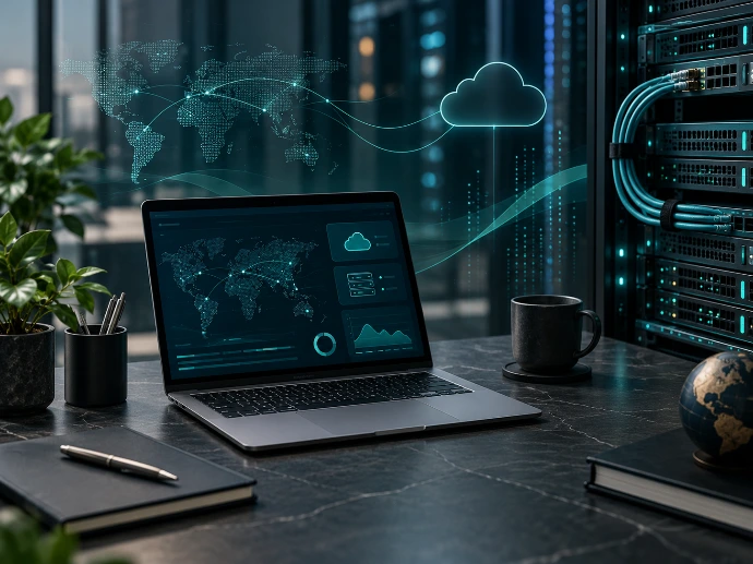 Business technology and digital systems workspace